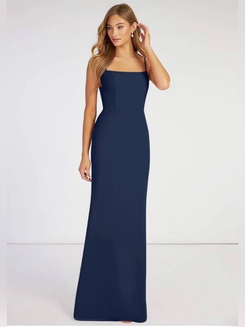 Azazie Tayla Chiffon Navy blue bridesmaid dress